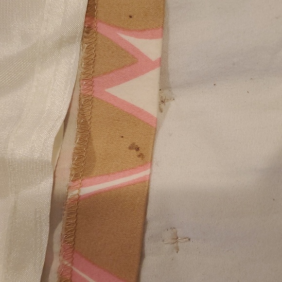 Trina turk tan and pink geometric print skirt - Picture 4 of 5